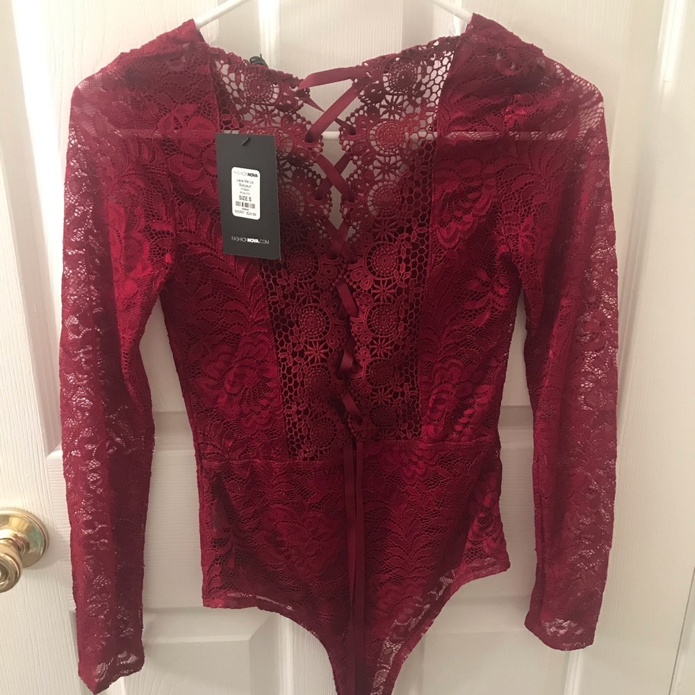 Fashion Nova lace up bodysuit